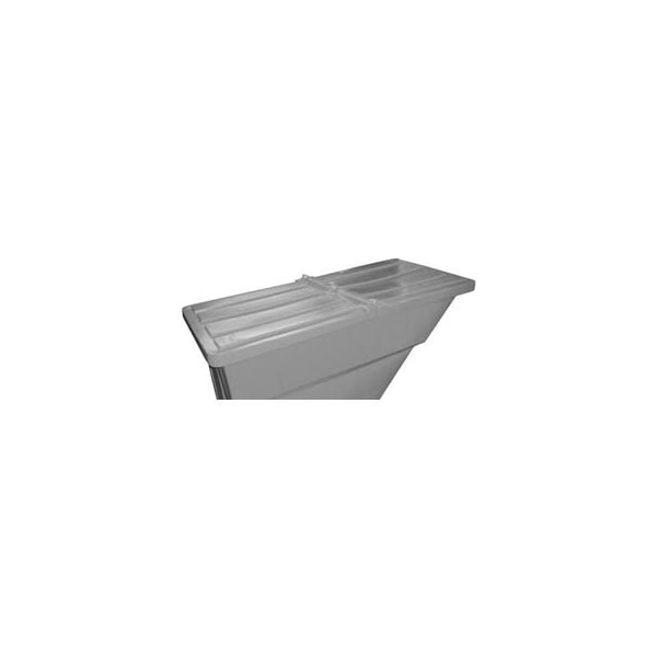 Hinged Lid for 5/8 Cu. Yd., Plastic Self-Dumping Hopper, Gray